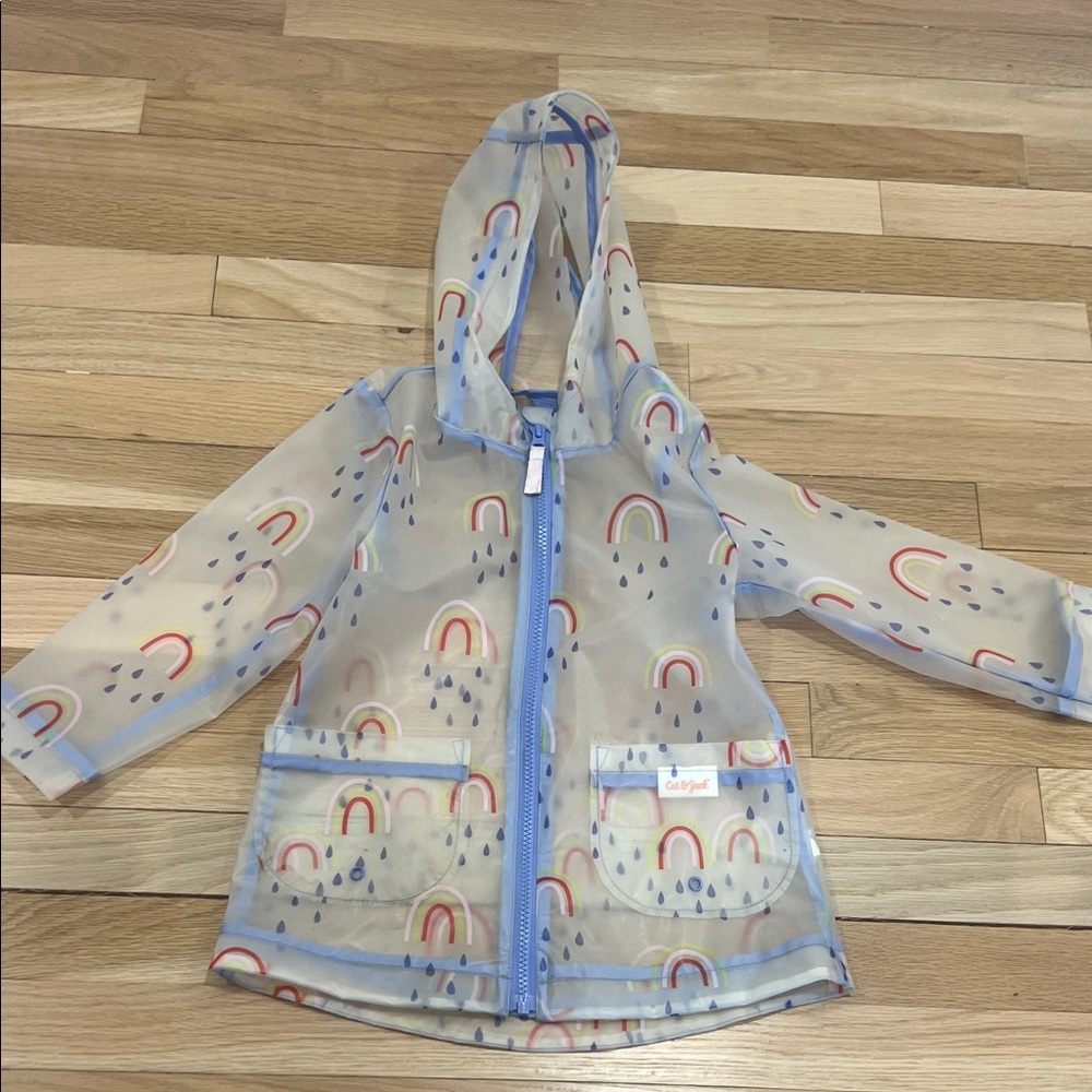 Cat & Jack Transparent Rainbow Raincoat